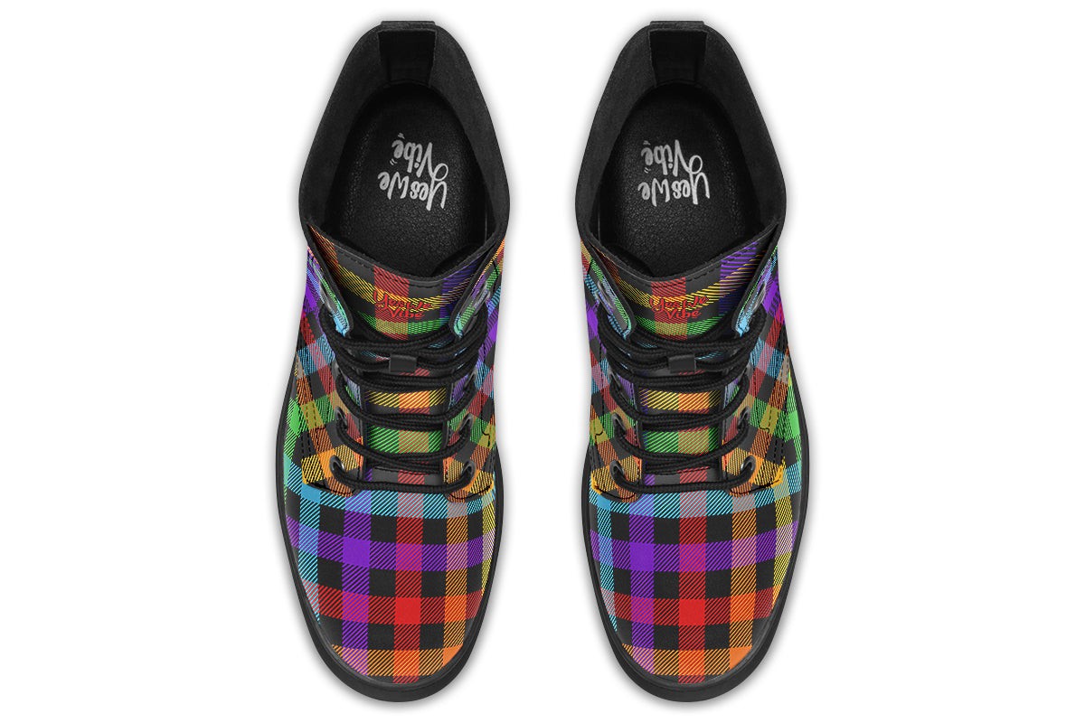 Boots-RainbowCheckered-YWV-36328-HFboots-Blk-STR6-YWV.jpg